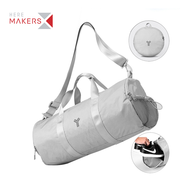 高尼龙质量可折叠行李袋和瑜伽运动包包括鞋隔层